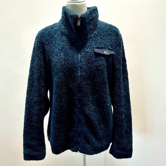 Pendleton Womens Size L Teddy Sherpa Fleece Plaid Flannel Lined Zip Up Jacket - Picture 1 of 10